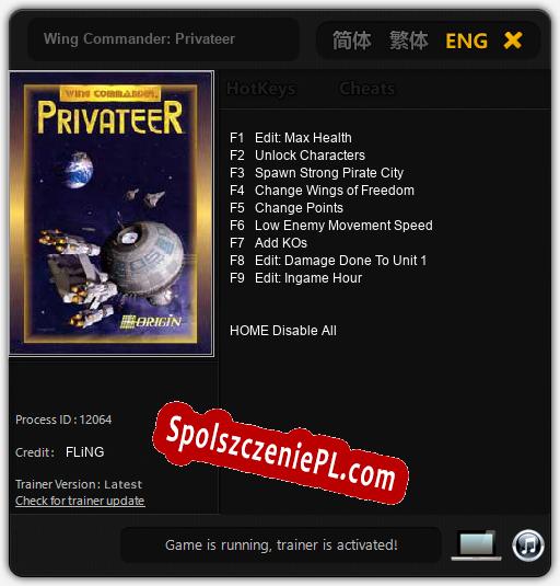 Wing Commander: Privateer: Cheats, Trainer +9 [FLiNG]