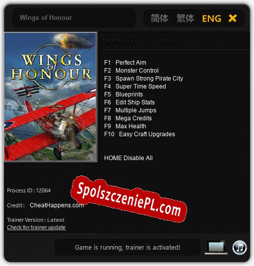 Wings of Honour: Trainer +10 [v1.2]