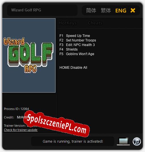 Treinador liberado para Wizard Golf RPG [v1.0.1]