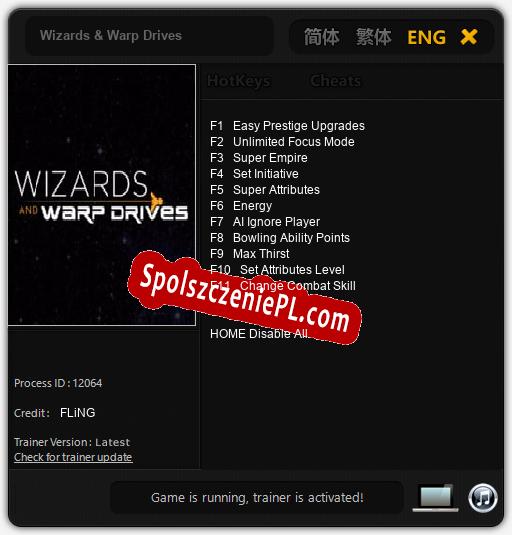 Wizards & Warp Drives: Trainer +11 [v1.8]