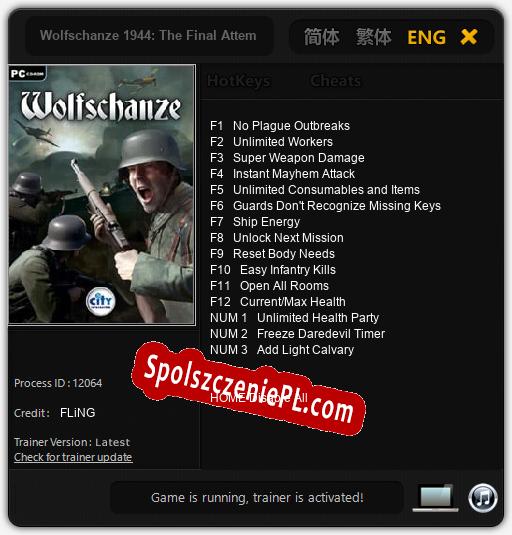 Wolfschanze 1944: The Final Attempt: Cheats, Trainer +15 [FLiNG]