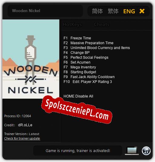 Wooden Nickel: Trainer +10 [v1.9]