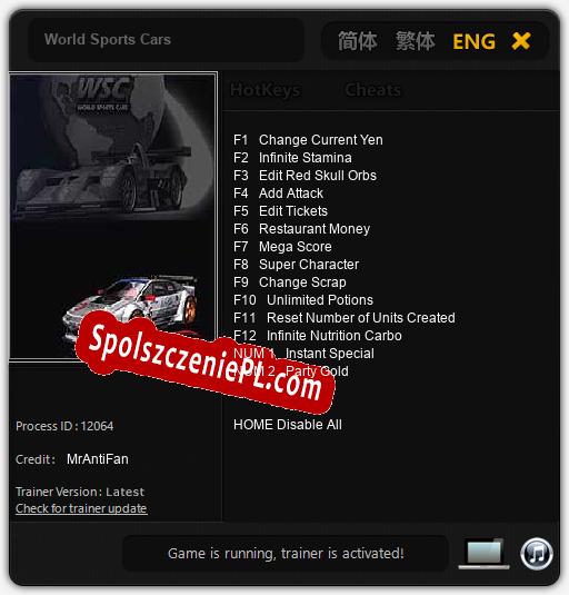 World Sports Cars: Cheats, Trainer +14 [MrAntiFan]