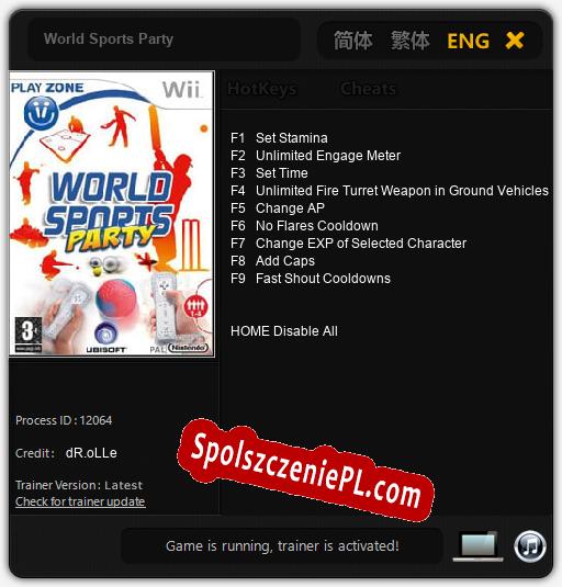 World Sports Party: Cheats, Trainer +9 [dR.oLLe]