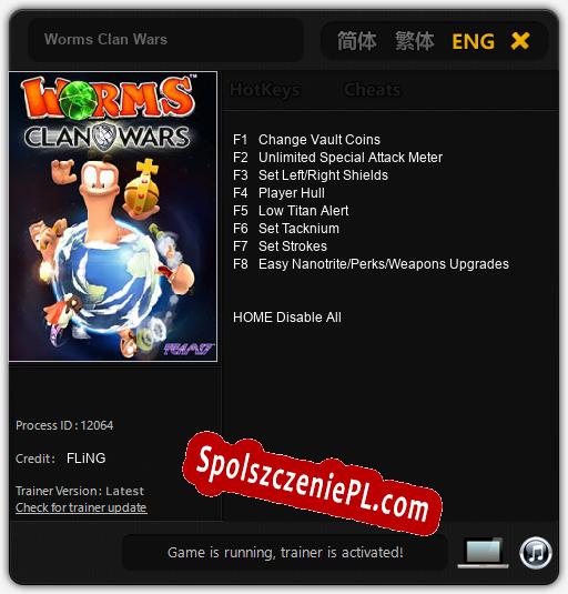 Treinador liberado para Worms Clan Wars [v1.0.8]