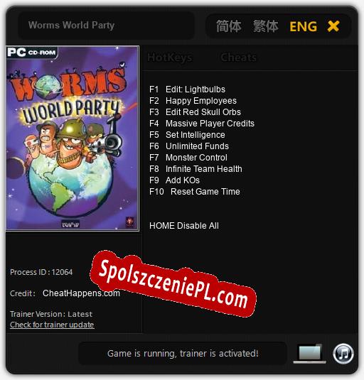 Treinador liberado para Worms World Party [v1.0.4]