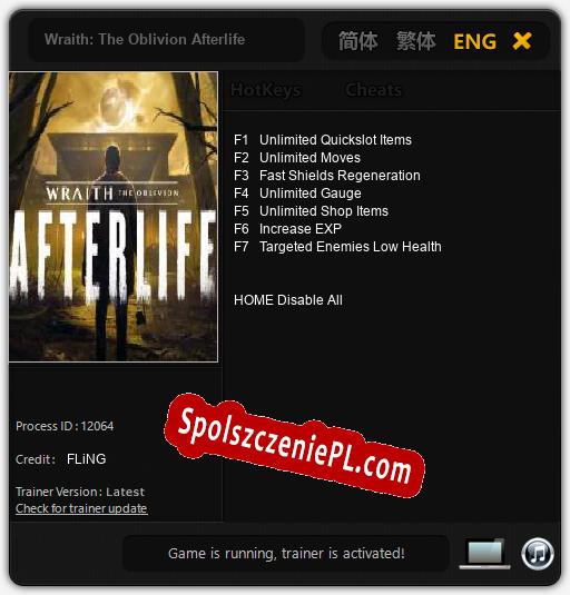 Wraith: The Oblivion Afterlife: Cheats, Trainer +7 [FLiNG]