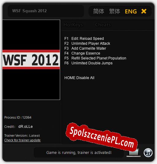 WSF Squash 2012: Treinador (V1.0.84)