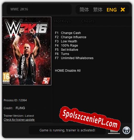 WWE 2K16: Trainer +7 [v1.1]