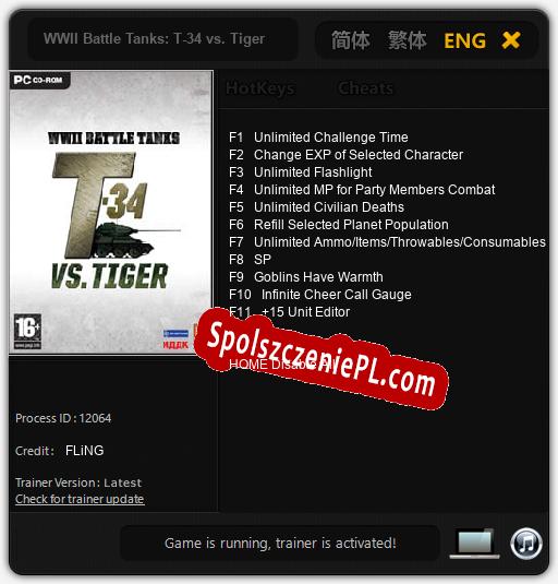 WWII Battle Tanks: T-34 vs. Tiger: Treinador (V1.0.89)