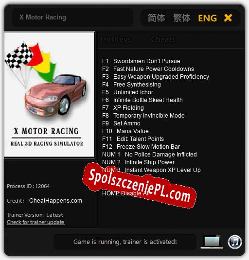 Treinador liberado para X Motor Racing [v1.0.6]