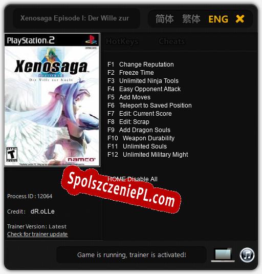 Xenosaga Episode I: Der Wille zur Macht: Treinador (V1.0.3)