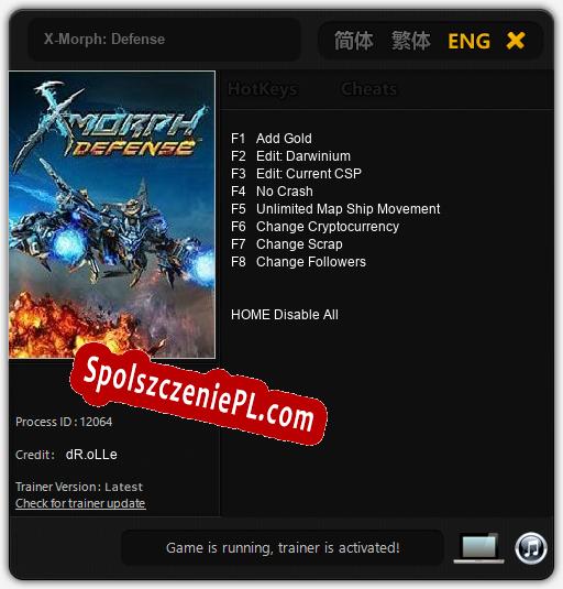 X-Morph: Defense: Trainer +8 [v1.9]