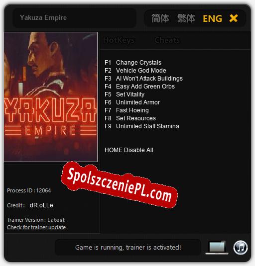 Yakuza Empire: Cheats, Trainer +9 [dR.oLLe]