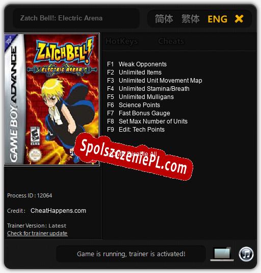 Zatch Bell!: Electric Arena: Treinador (V1.0.46)