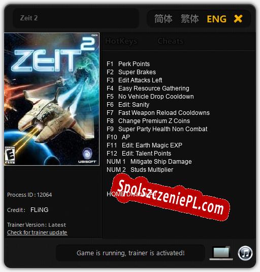 Zeit 2: Trainer +14 [v1.7]