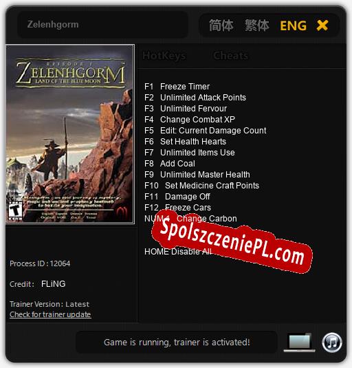 Zelenhgorm: Cheats, Trainer +13 [FLiNG]