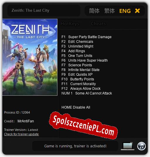 Zenith: The Last City: Treinador (V1.0.61)