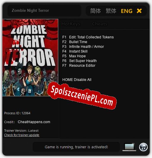 Zombie Night Terror: Cheats, Trainer +7 [CheatHappens.com]