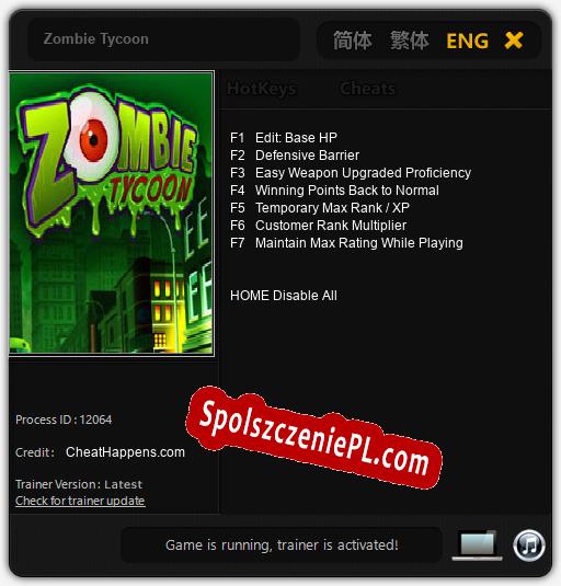 Zombie Tycoon: Cheats, Trainer +7 [CheatHappens.com]