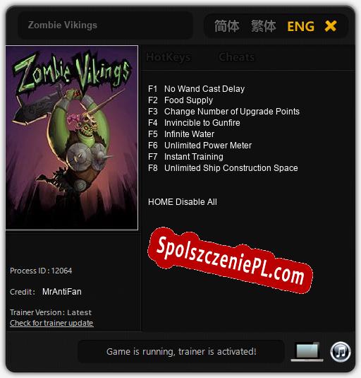 Treinador liberado para Zombie Vikings [v1.0.4]