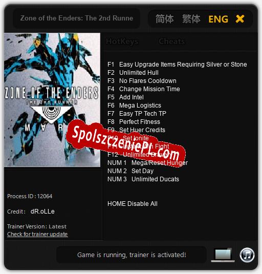 Zone of the Enders: The 2nd Runner Mars: Cheats, Trainer +15 [dR.oLLe]