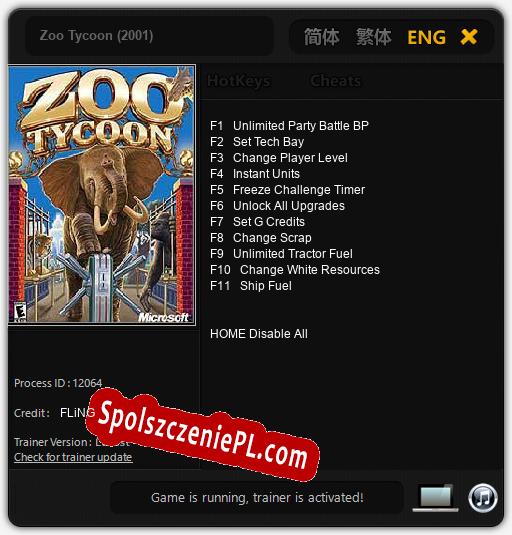 Zoo Tycoon (2001): Cheats, Trainer +11 [FLiNG]