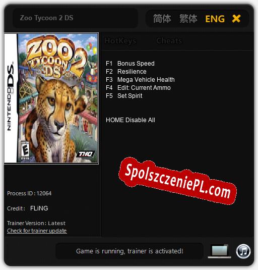 Zoo Tycoon 2 DS: Cheats, Trainer +5 [FLiNG]