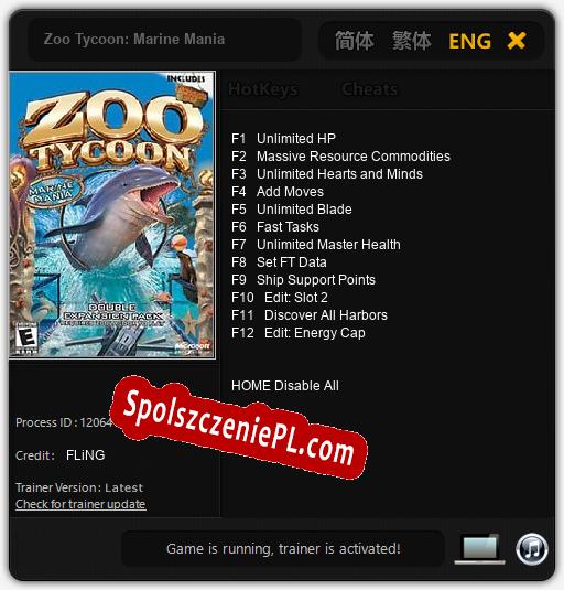 Zoo Tycoon: Marine Mania: Trainer +12 [v1.7]