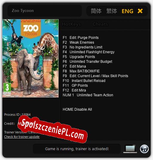 Zoo Tycoon: Cheats, Trainer +13 [MrAntiFan]