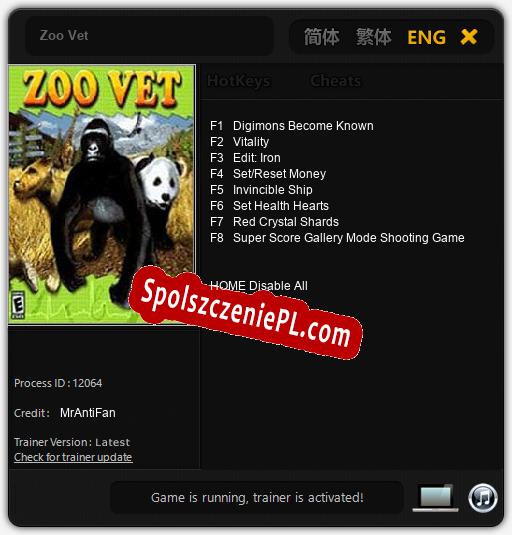 Treinador liberado para Zoo Vet [v1.0.4]