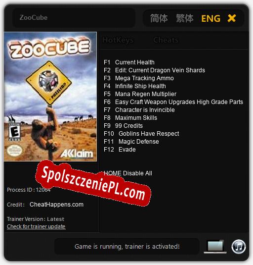 ZooCube: Trainer +12 [v1.5]