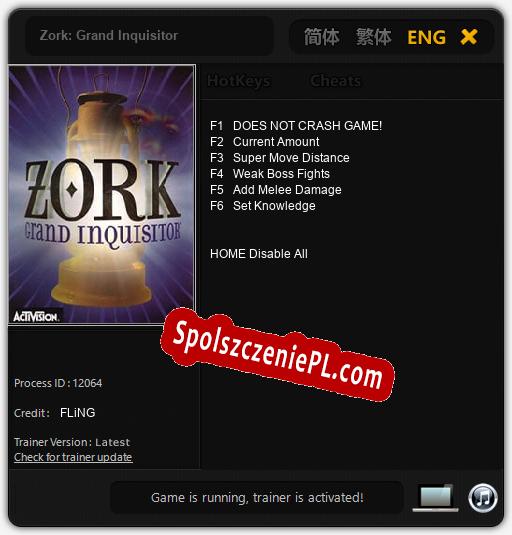 Zork: Grand Inquisitor: Trainer +6 [v1.5]